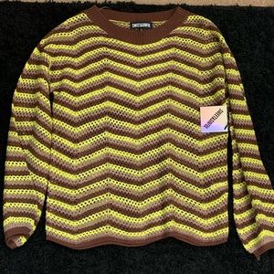 Multicolor oversized sweater🤎